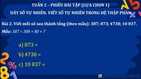 Tuần 2-Dãy số tự nhiên-PBT lựa chọn 1