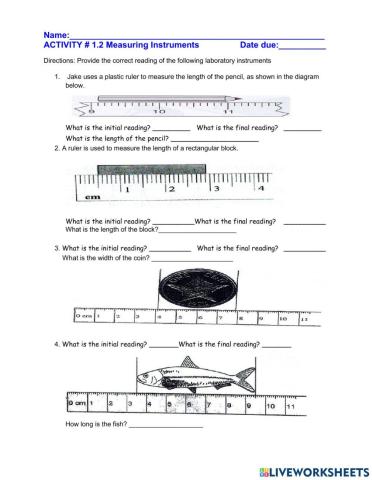 Activity 1.2 Measuring Instruments