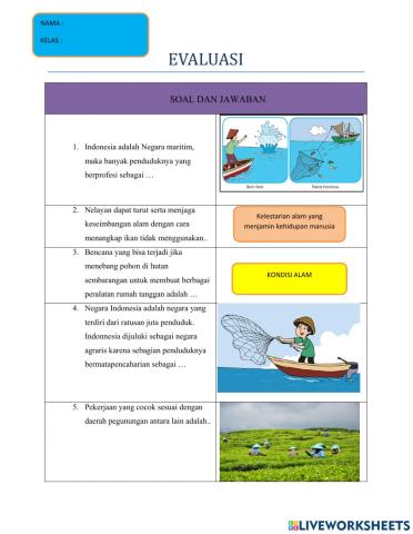 Tema 4 : Berbgai Pekerjaan Subtema : 1. Jenis-Jenis Pekerjaan