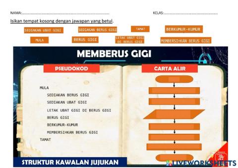 RBT5: Membina Pseudokod dan carta alir pengaturcaan