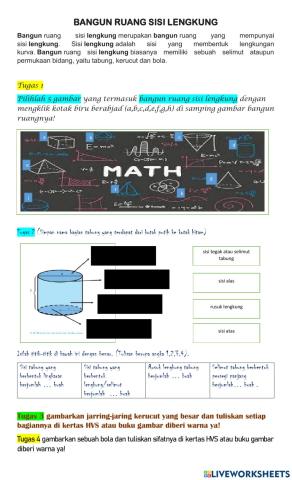 Matematika Bangun Sisi Lengkung