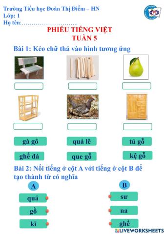 Tuần 5: g, gh, k, q