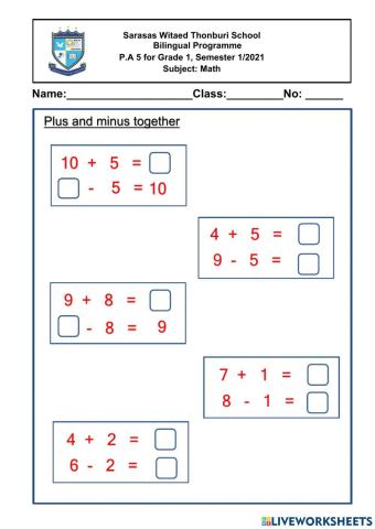 Plus and minus together