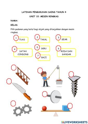 Latihan pengukuhan sains - mesin ringkas