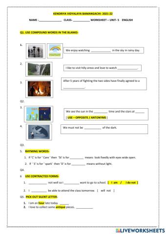 Don't be afraid of the dark  - worksheet