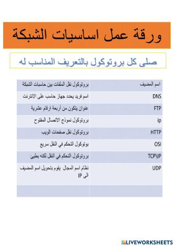 بروتوكولات الشبكة