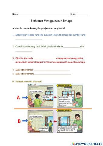 Berhemat Menggunakan Tenaga