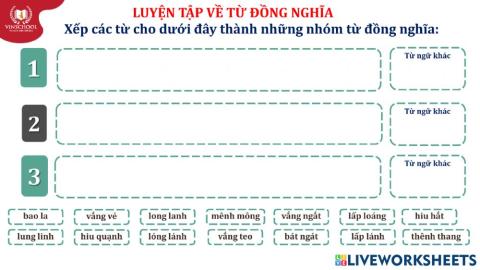 Luyện tập về từ đồng nghĩa - Tuần 2