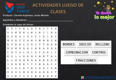 Ficha Septiembre Clase 3 - 4º grado