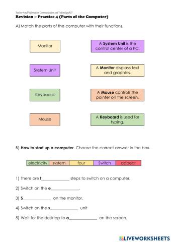 Parts of Computer