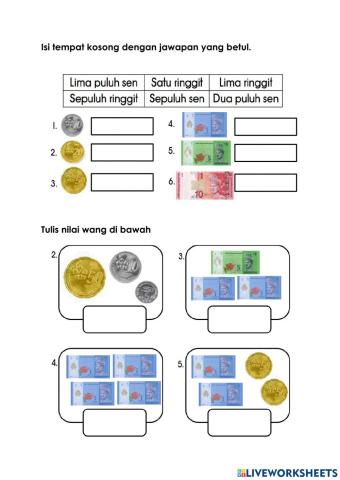 Latih tubi nilai wang tahun 1