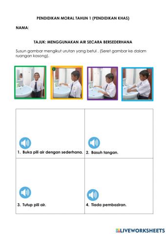 Bersederhana menggunakan air