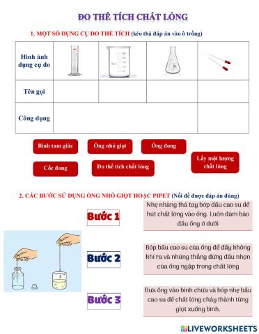 Sử dụng ống nhỏ giọt hoặc pipet