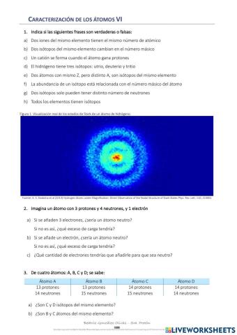 Caracterización del átomo VI