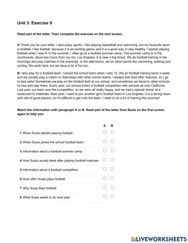 Mindset Foundation - Reading & Writing Skills Modules - Unit 3 Ex9