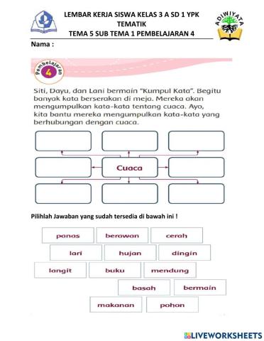 Tema 5 Sub Tema 1 Pembelajaran 4