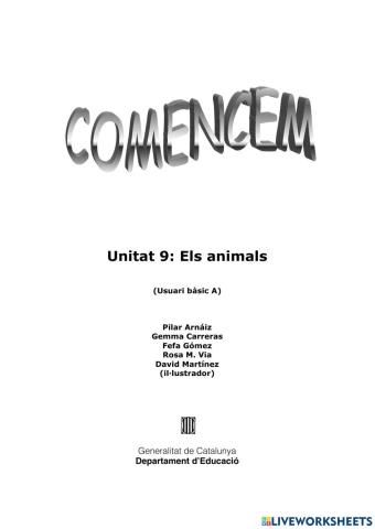 Comencem animals