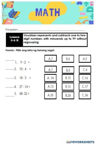 MAthematics Module Week 6