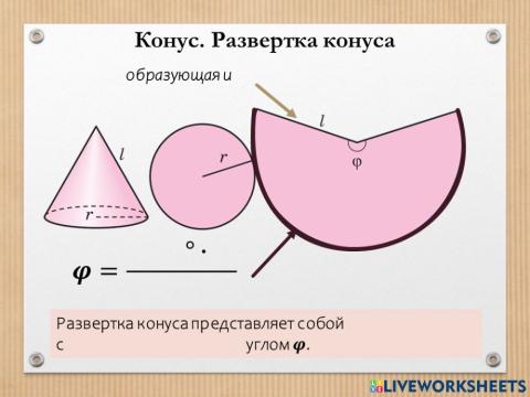 Развертка конуса