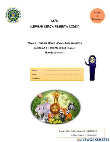 LKPD Tema 1 SubTema 1 Kelas 5