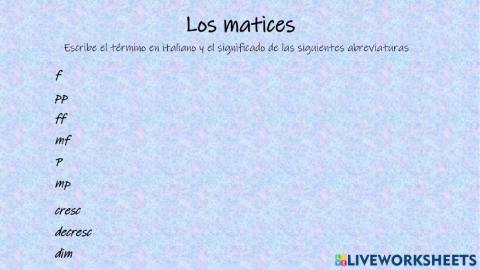 Los matices