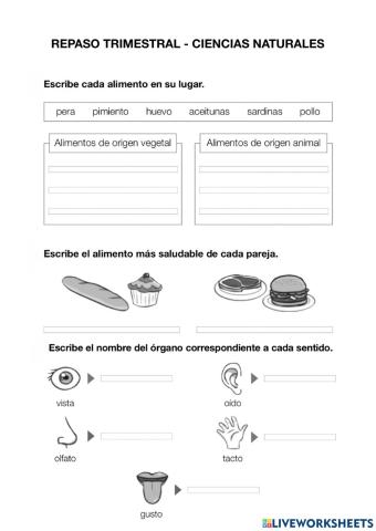 Repaso trimestral 4 naturales 2º 