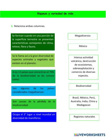 Riqueza y variedad de vida