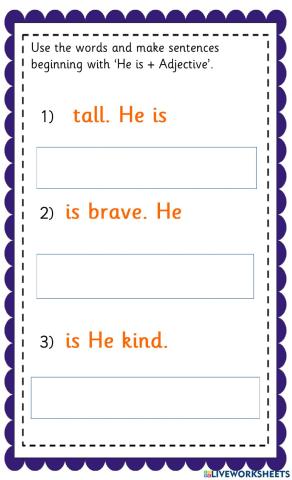 Sentence Pattern - He is + Adjective