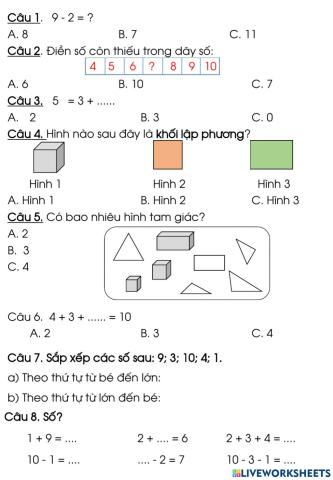 Ôn tập Toán