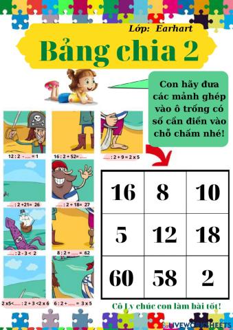 Bảng chia 2