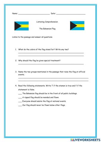 The Bahamian Flag