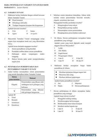 BAB 6: Peningkatan Tamadun Yunani dan Rom