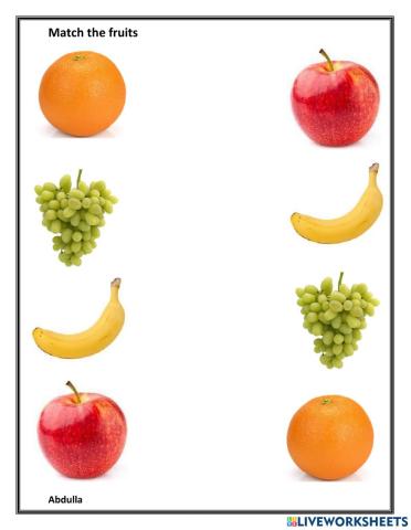 Match the fruits