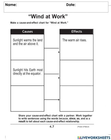 Cause and Effect - Wind at Work