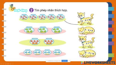 2. Tìm phép nhân thích hợp