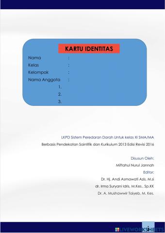 LKPD 1 Komponen dan Fungsi Darah