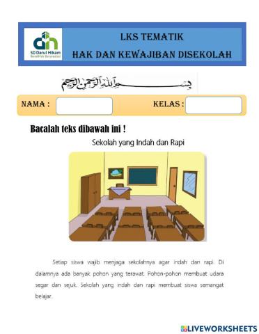 Hak dan kewajiban disekolah