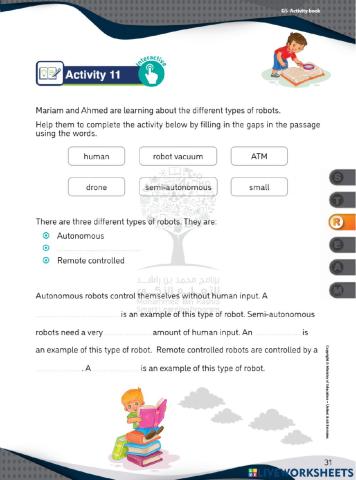 Activity 11-types of robots.