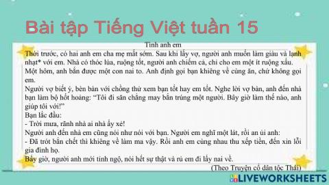 Phiếu bài tập tuần 8