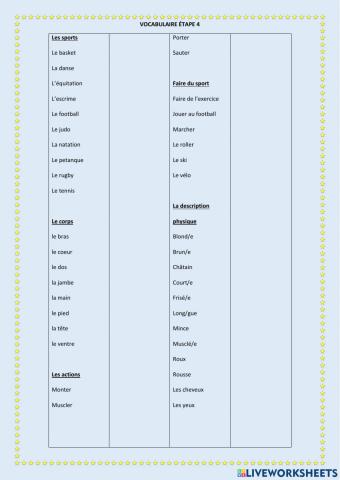 Vocabulaire 5