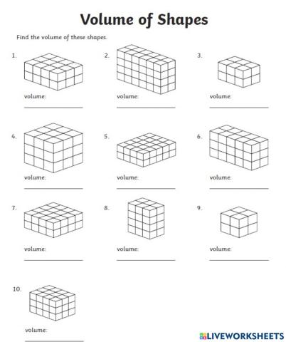 Finding volume using cubes