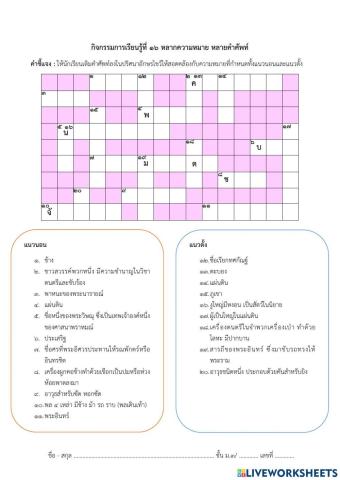 หลากความหมาย หลายคำศัพท์