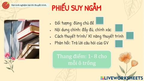 Phiếu suy ngẫm