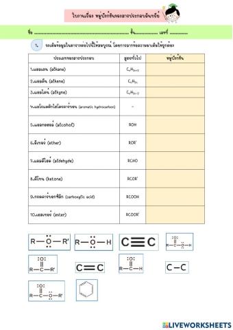 หมู่ฟังก์ชันของสารประกอบอินทรีย์