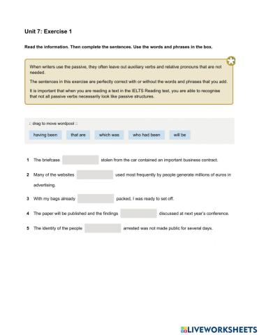 Mindset 3 - Reading Skills Modules - Unit 7 Ex1