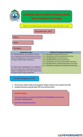 Lkpd pemberdayaan komunitas