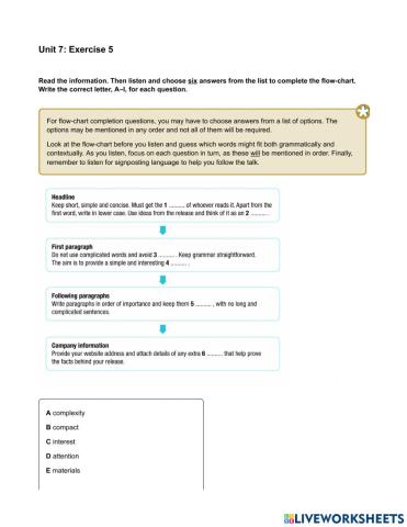 Mindset 3 - Listening Skills Modules - Unit 7 Ex5