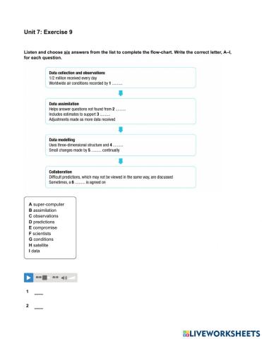 Mindset 3 - Listening Skills Modules - Unit 7 Ex9