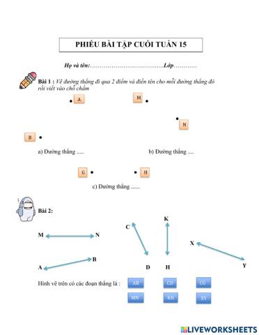 Phiếu bài tập cuối tuần toán lớp 2 - tuần 15