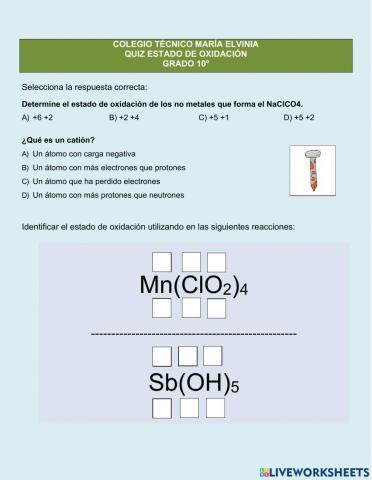 Estado de oxidación